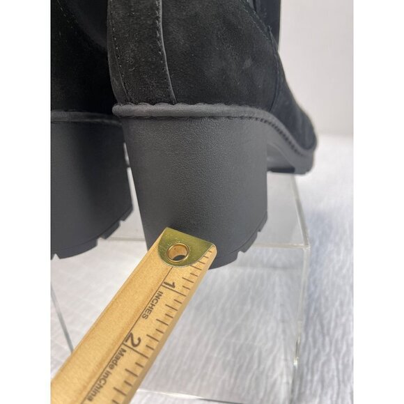 Vince Henderson Weatherproof Suede Chelsea Chunky Ankle Boot Black SZ 9.5M NEW - Picture 3 of 15